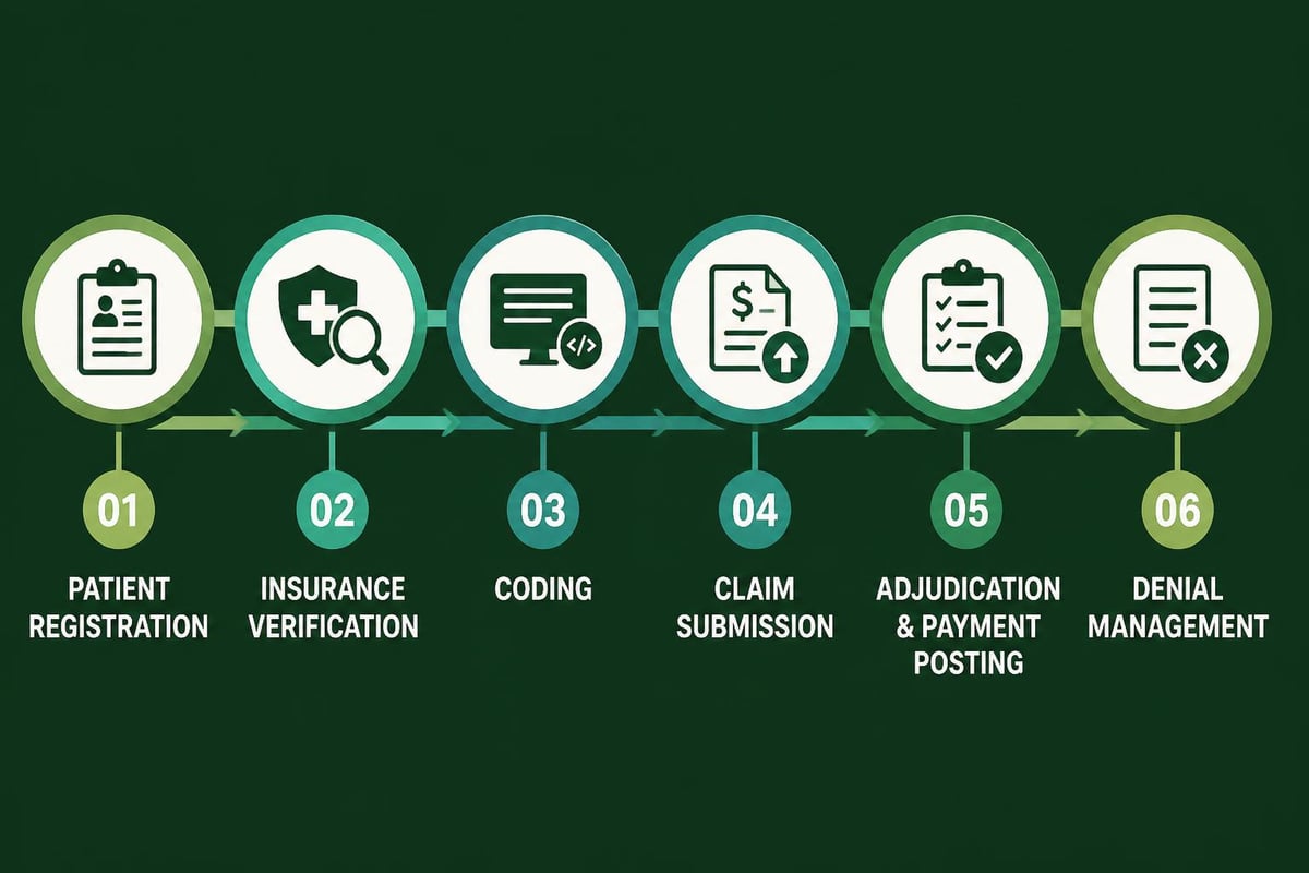 Medical billing office workflow stages