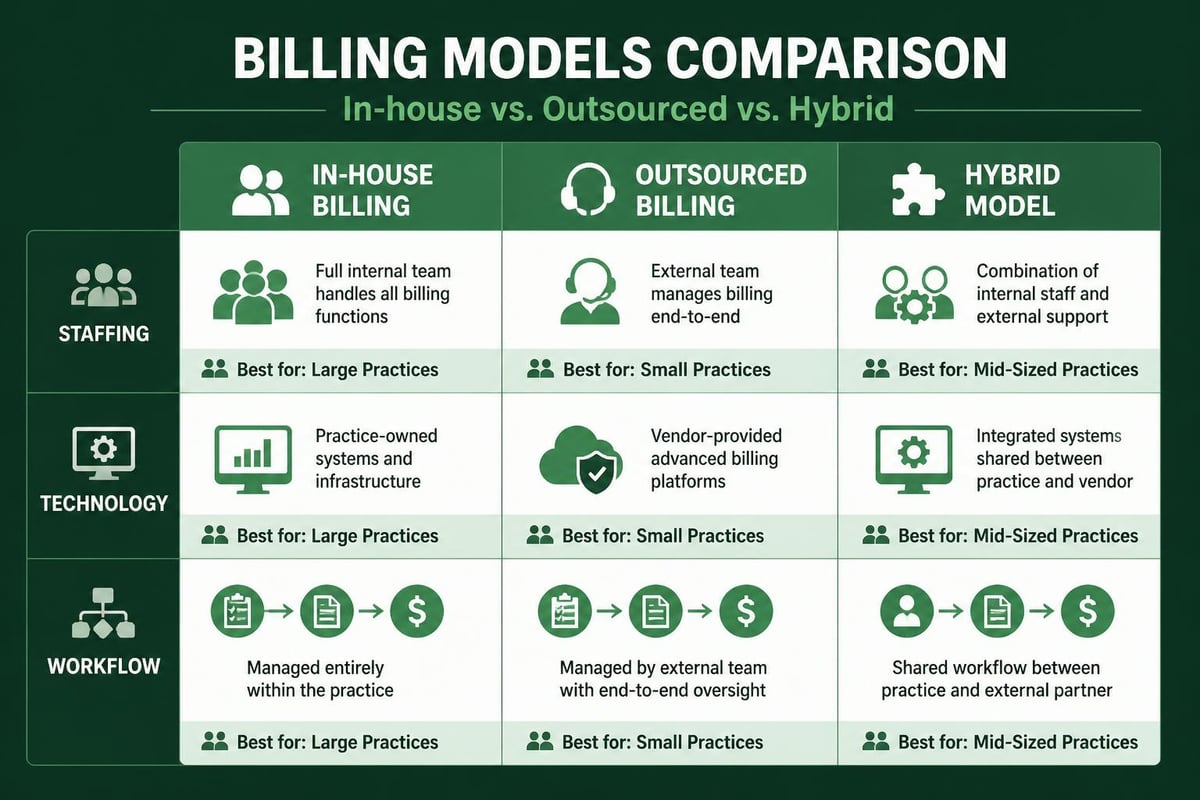 Medical billing office organization models