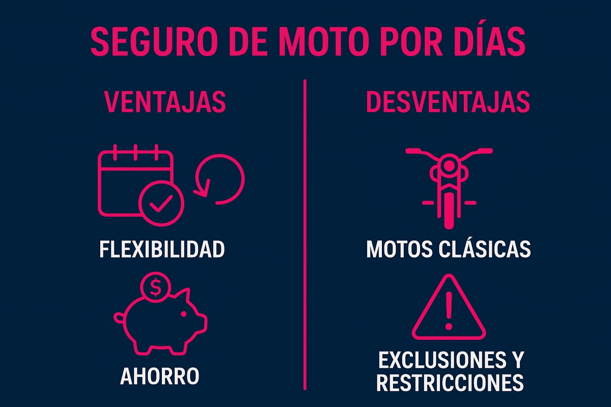 Seguro De Moto Por Días: Guía Esencial Para 2026 2 Ventajas y desventajas del seguro de moto por días
