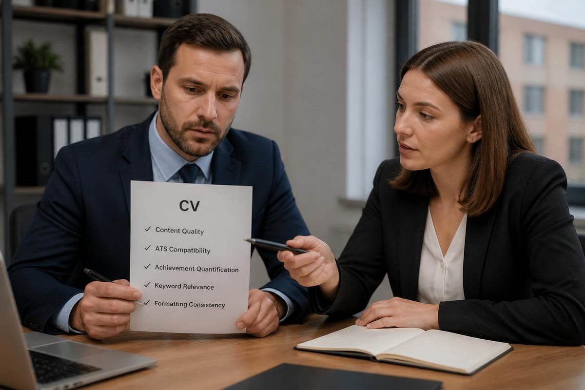 CV review evaluation criteria