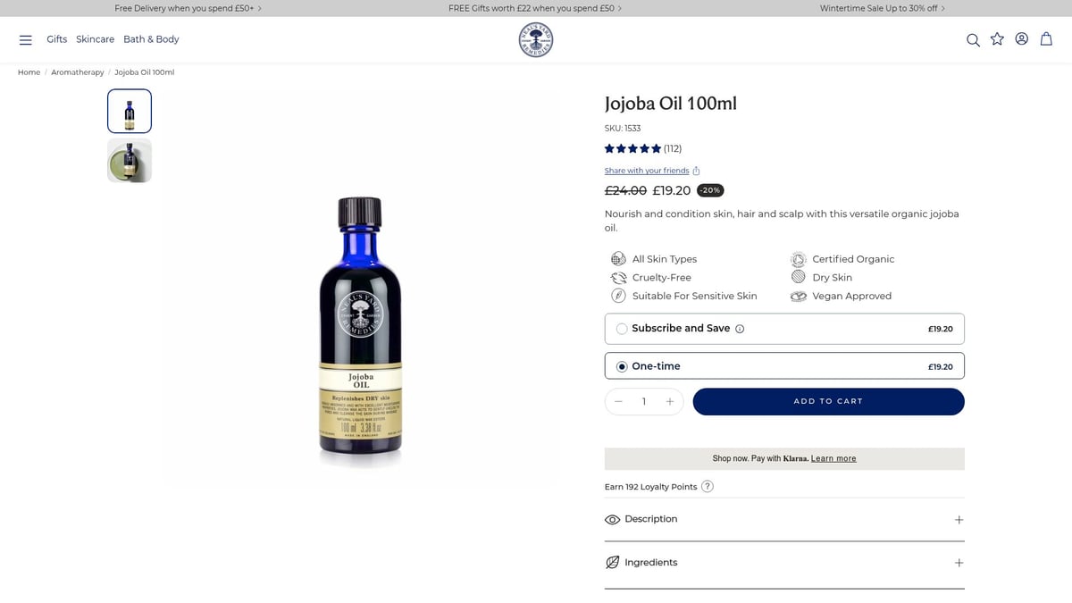 8 Best Natural Body Oil Picks for Glowing Skin in 2026 - Jojoba Oil 100ml – Neal’s Yard Remedies