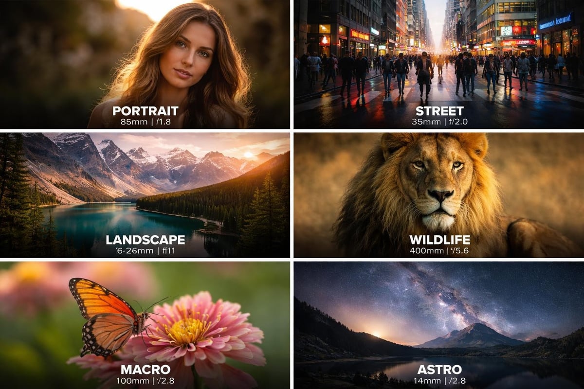 Photography genre lens requirements