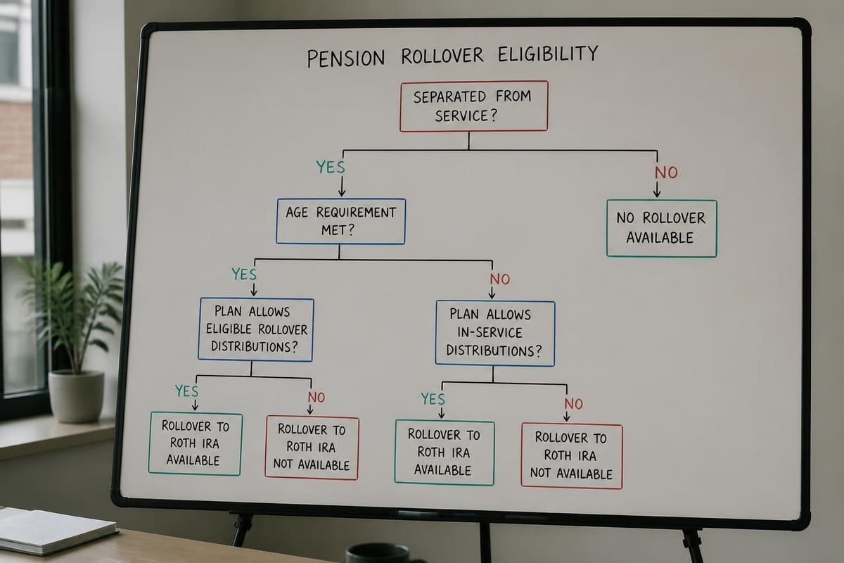 Pension rollover eligibility flowchart