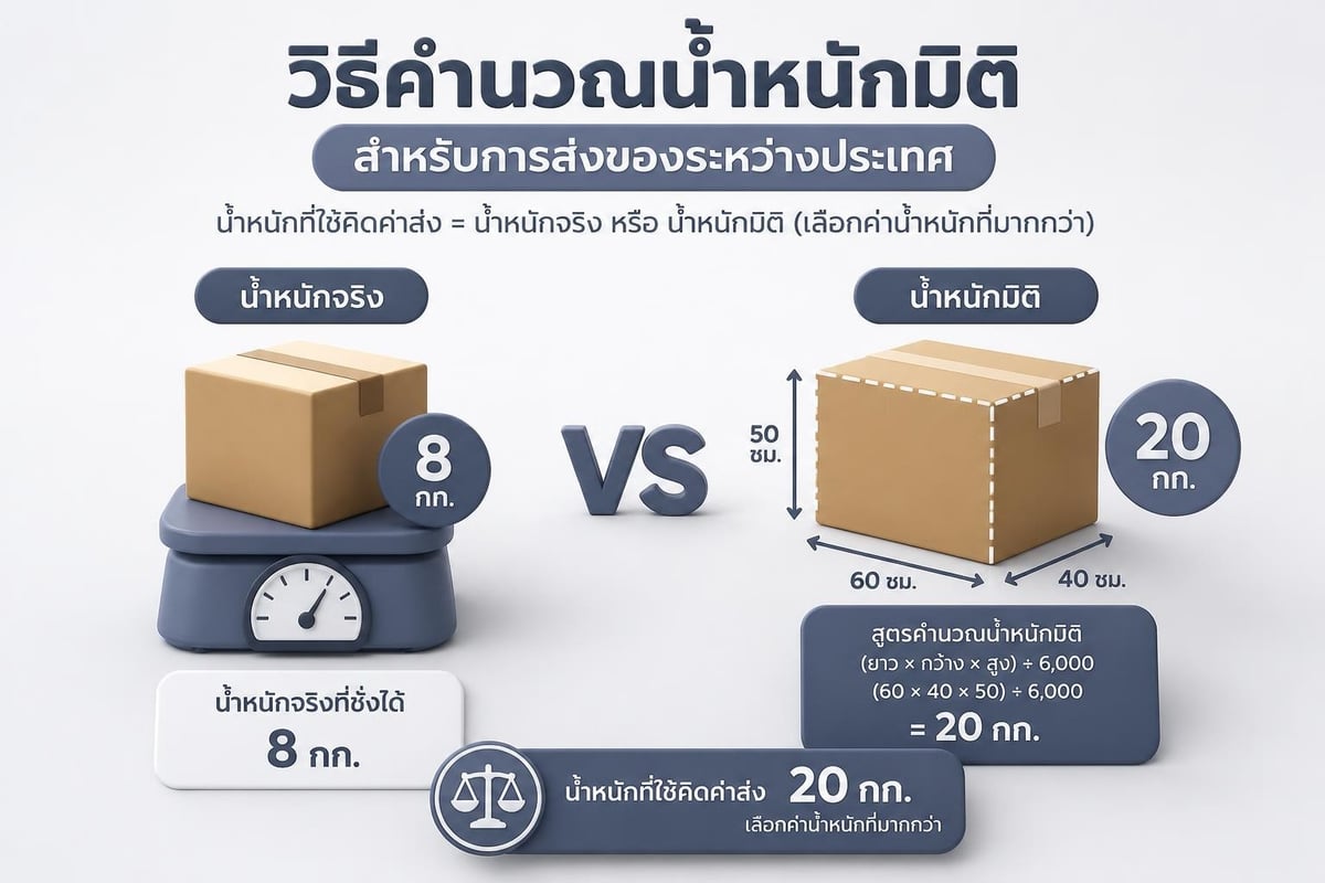 Volume weight calculation concept