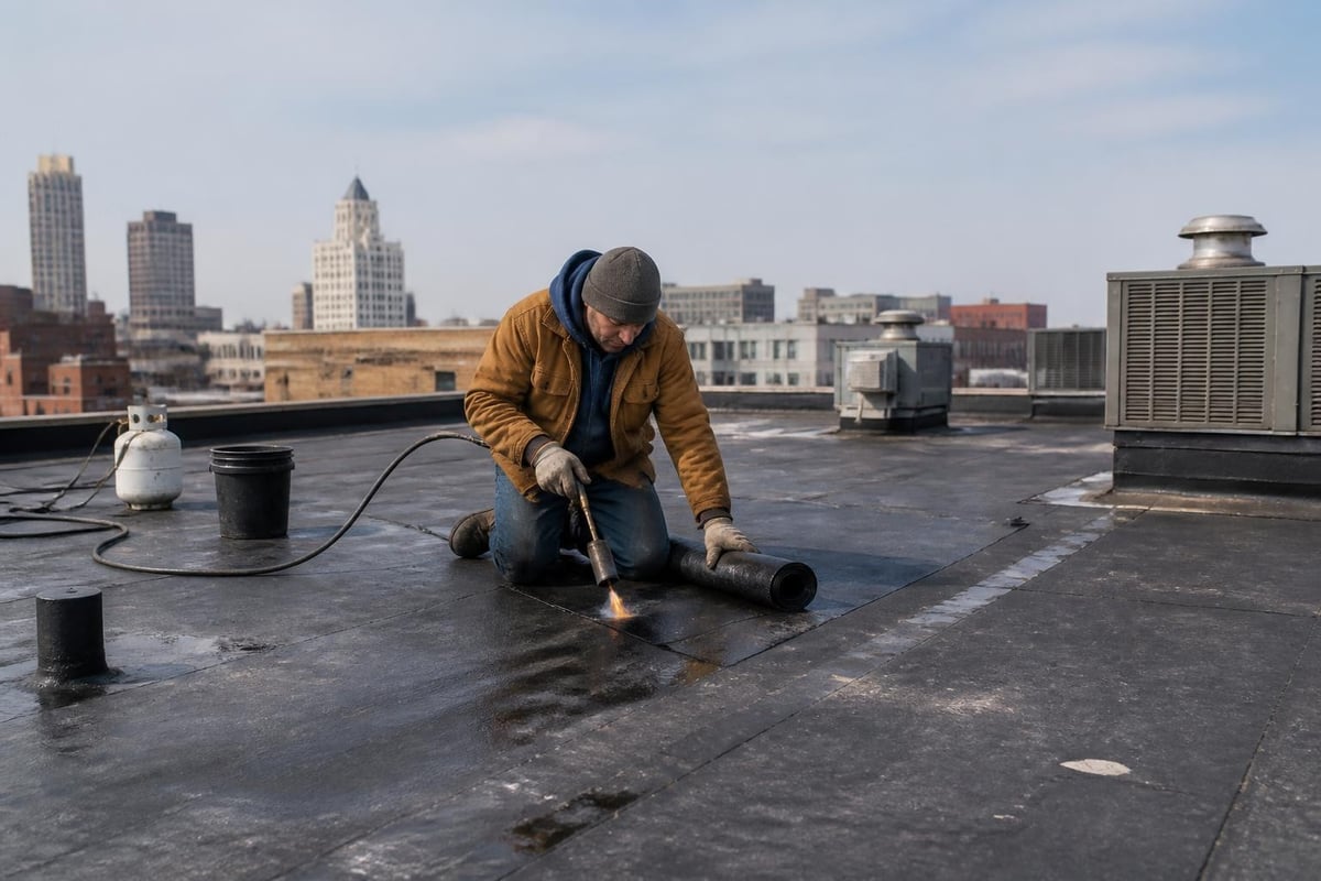Seasonal flat roof repair considerations