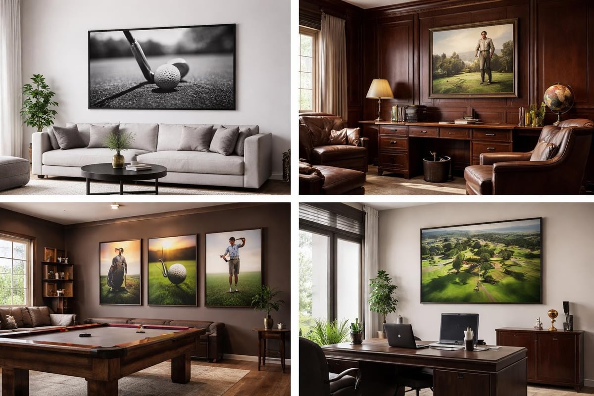 Golf art interior integration
