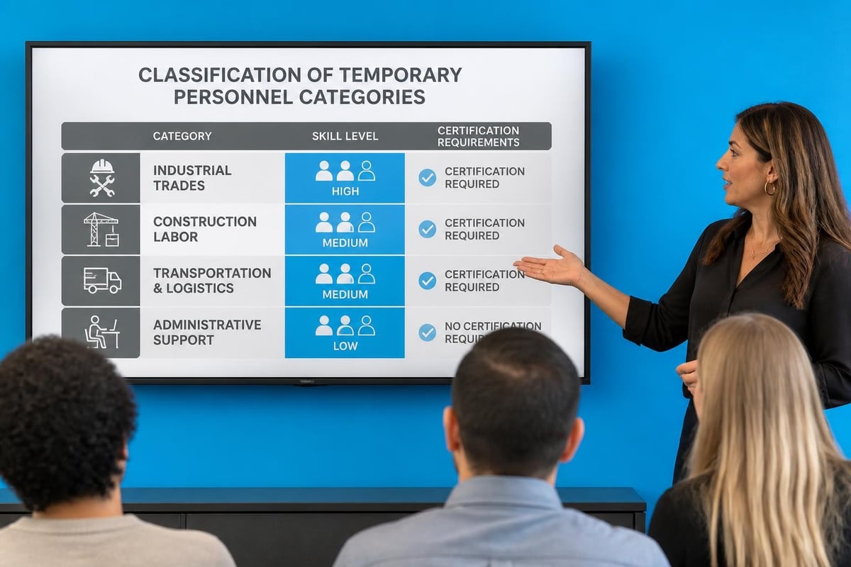 Types of temporary personnel roles