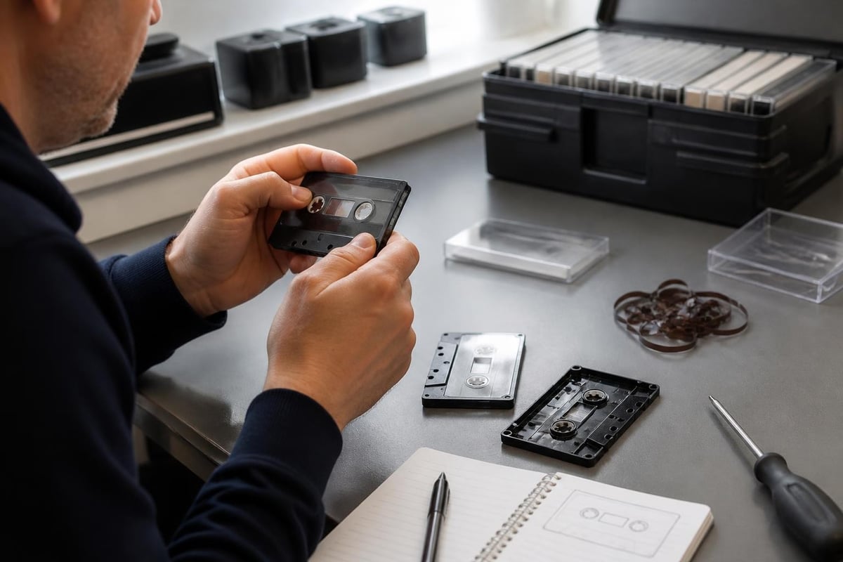 VHS cassette diagnostic inspection