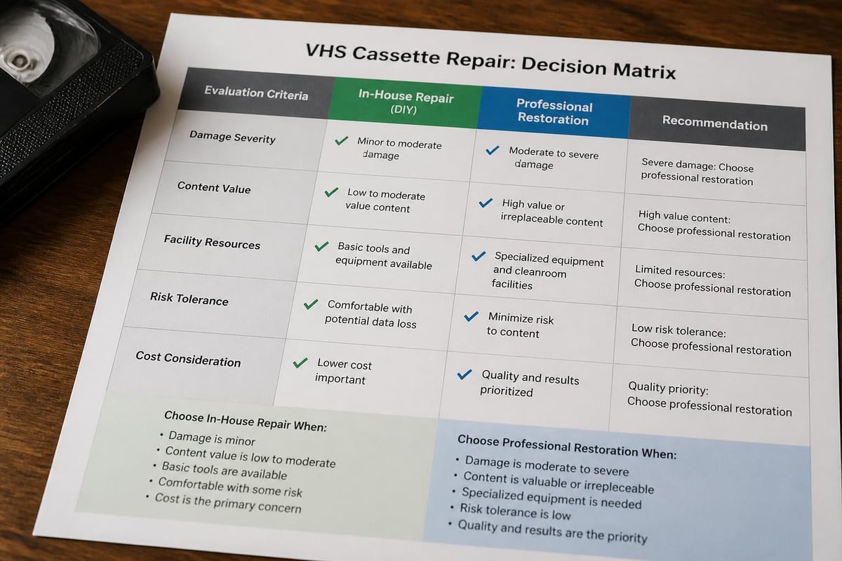 Repair versus professional service decision
