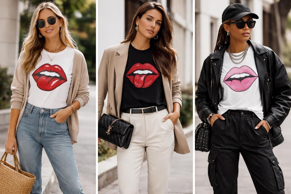 Graphic tee styling options