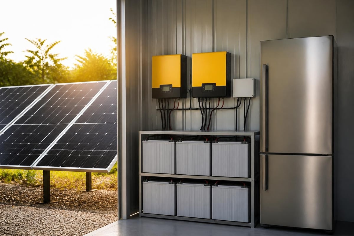 Solceller og batterisystem