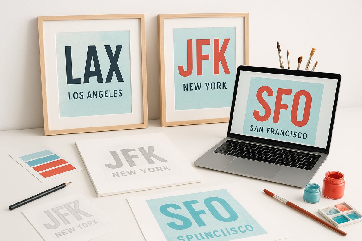 Step-by-Step Guide: Designing Your Own Airport Code Art Print