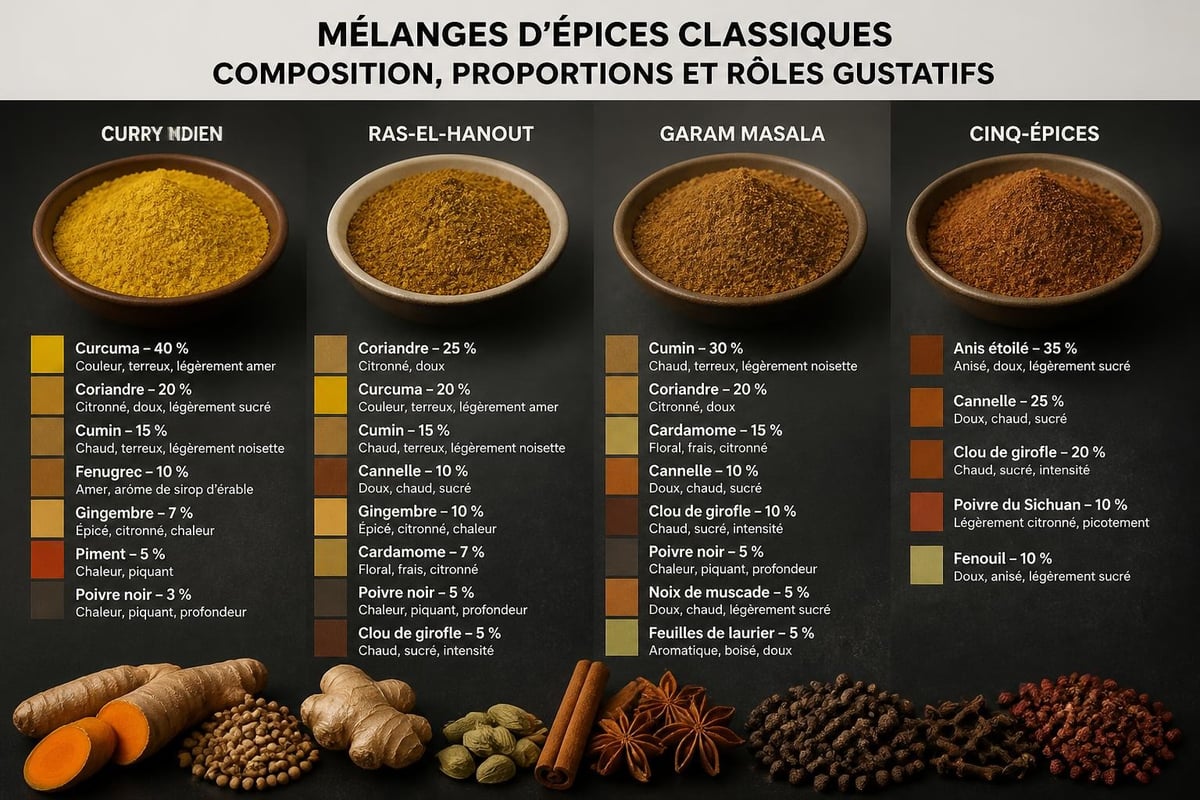 Mélanges épices jaunes