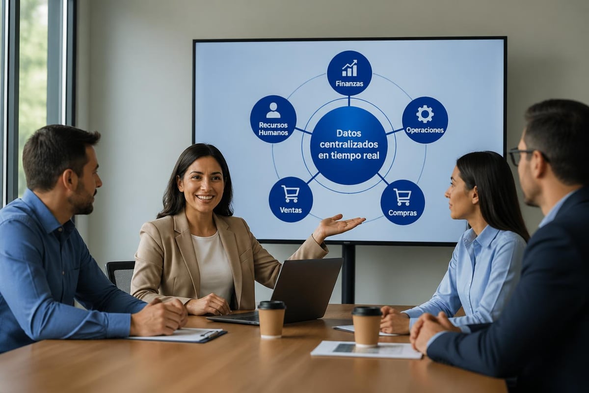 Módulos ERP interconectados