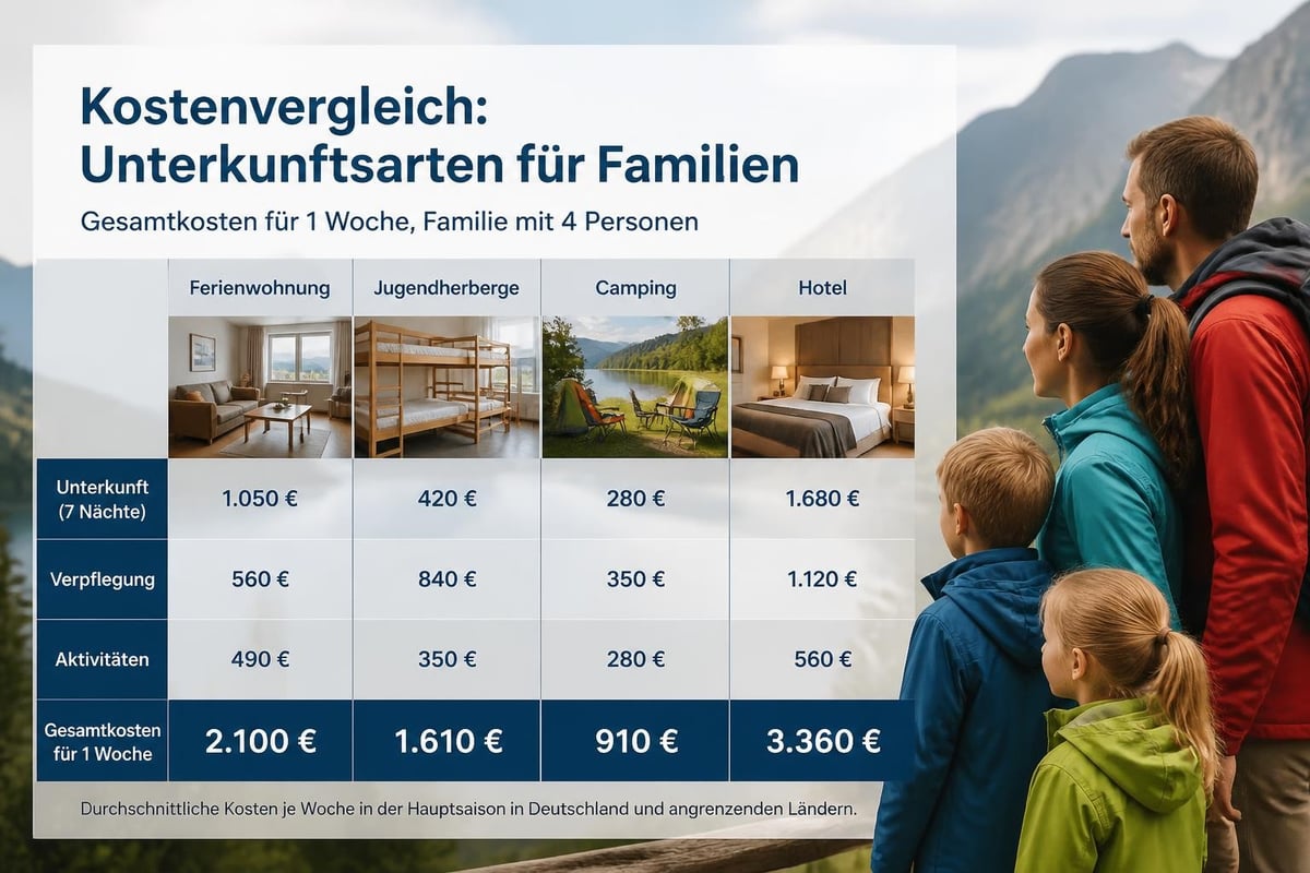 Unterkunftsvergleich Familie