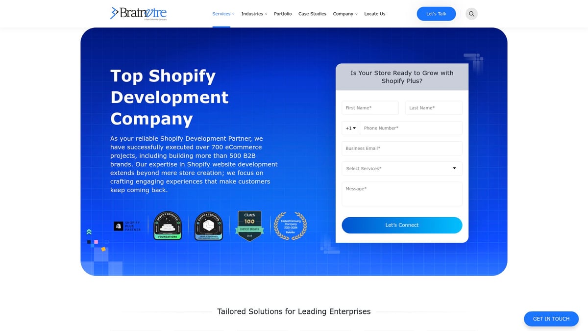 7 Meilleures Shopify Development Company à Découvrir en 2026 - Brainvire