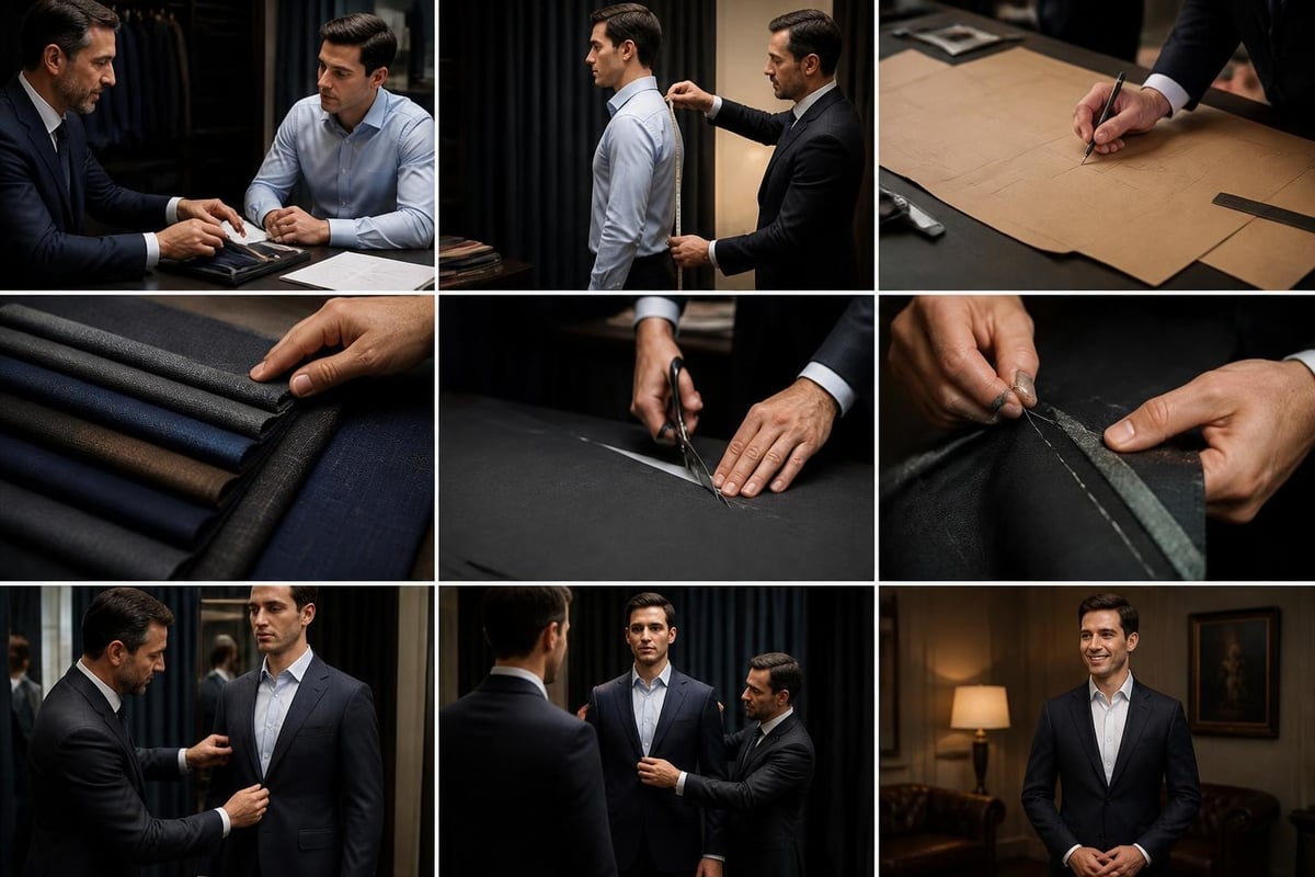 Bespoke tailoring process steps