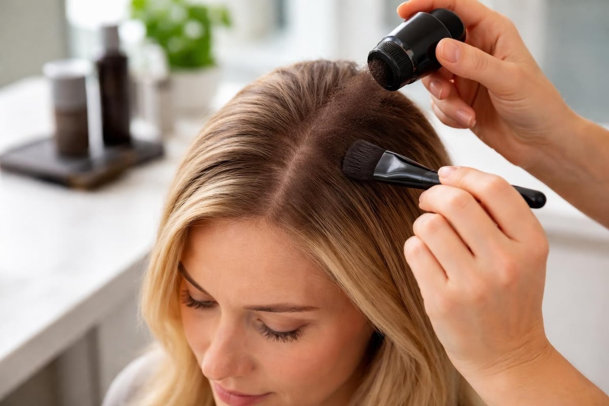 Instant hair thickening application