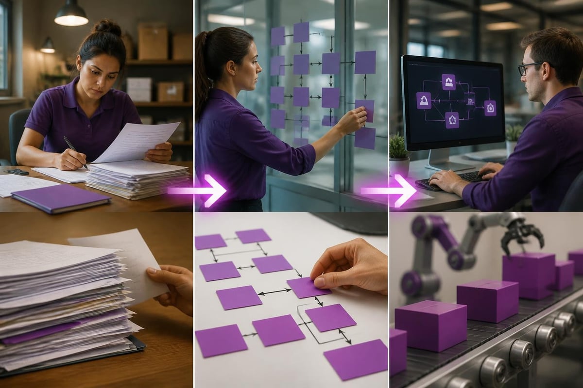 Workflow automation stages