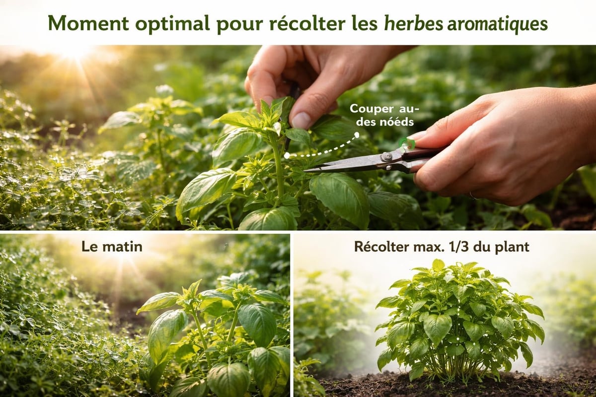 Récolte d'herbes
