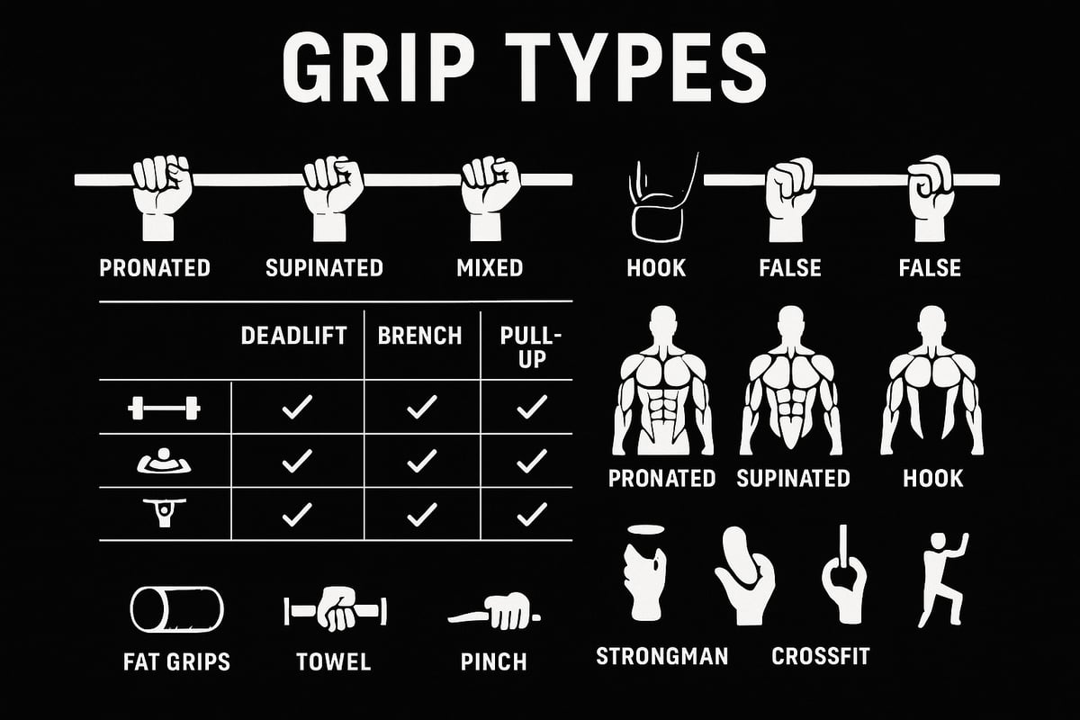 Types of Grips for Weightlifting and Their Applications