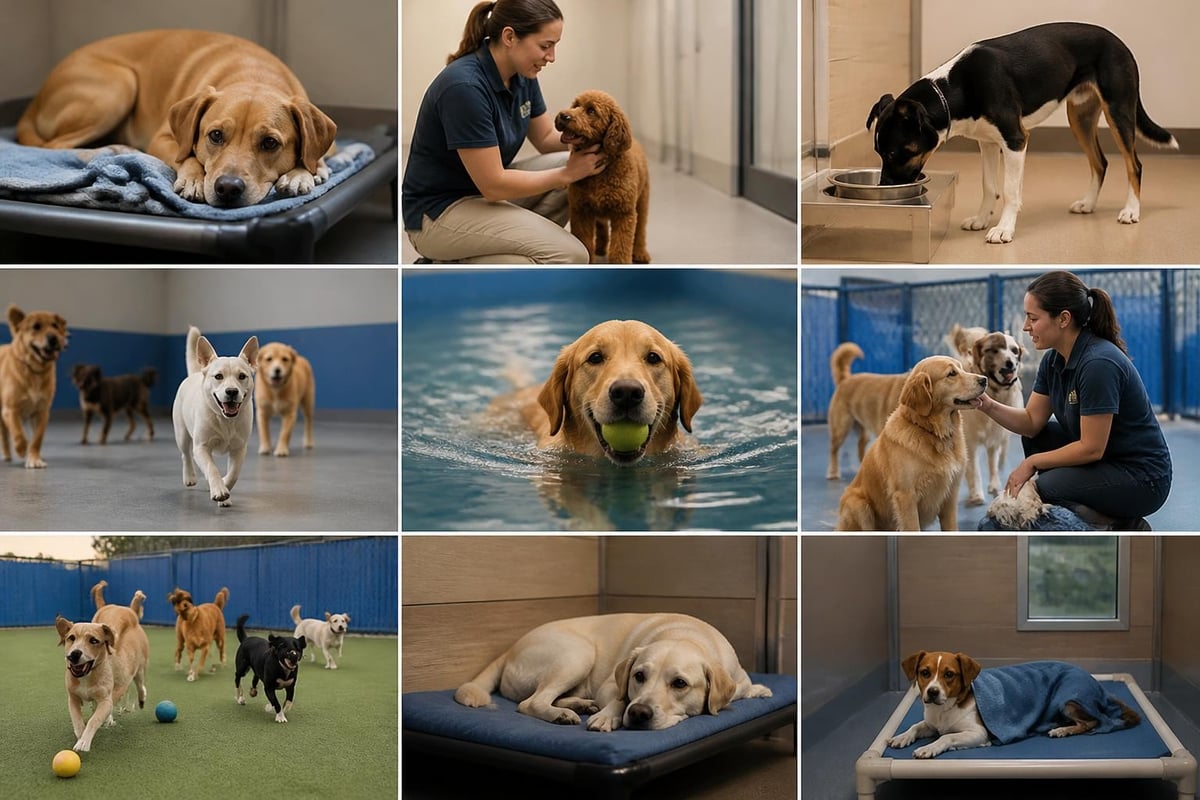 Dog boarding daily activities