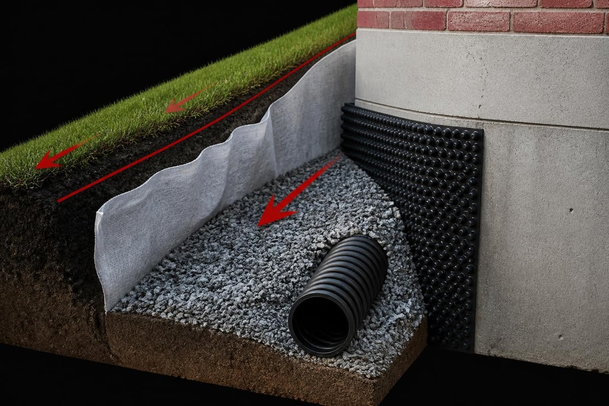 Drainage integration in earthworks