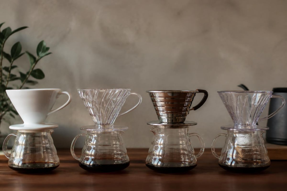 Pour over dripper materials comparison