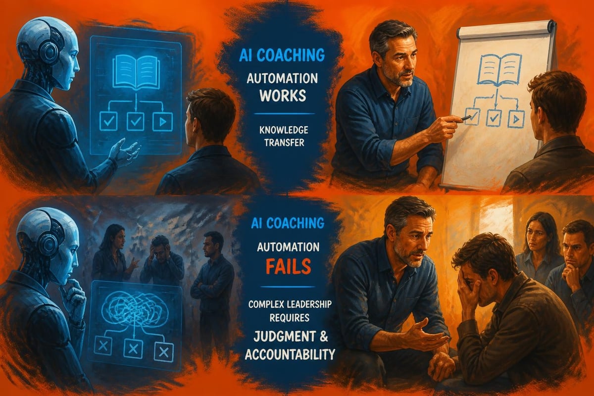 AI coaching versus human coaching outcomes