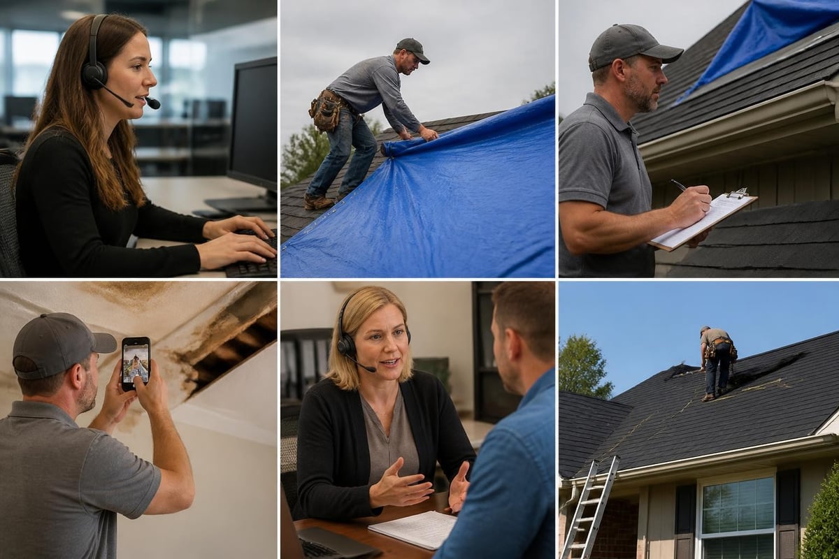 Emergency roof repair process steps