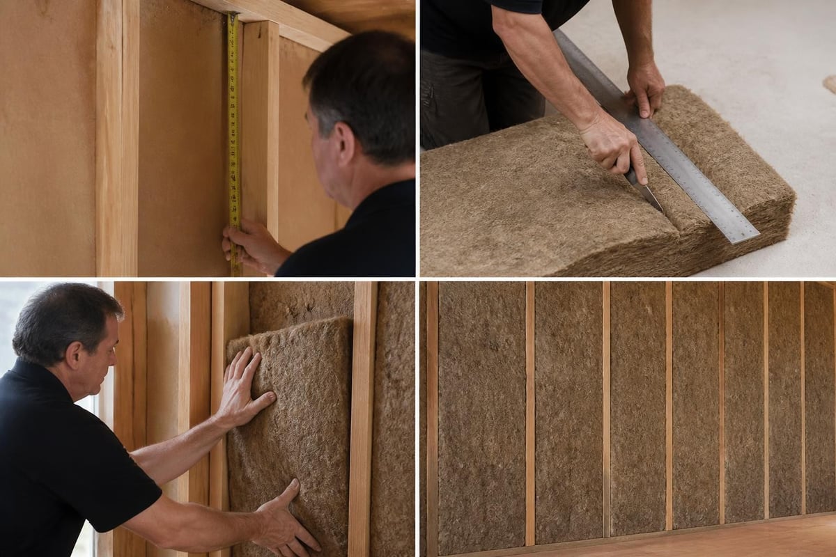Wool batts installation steps
