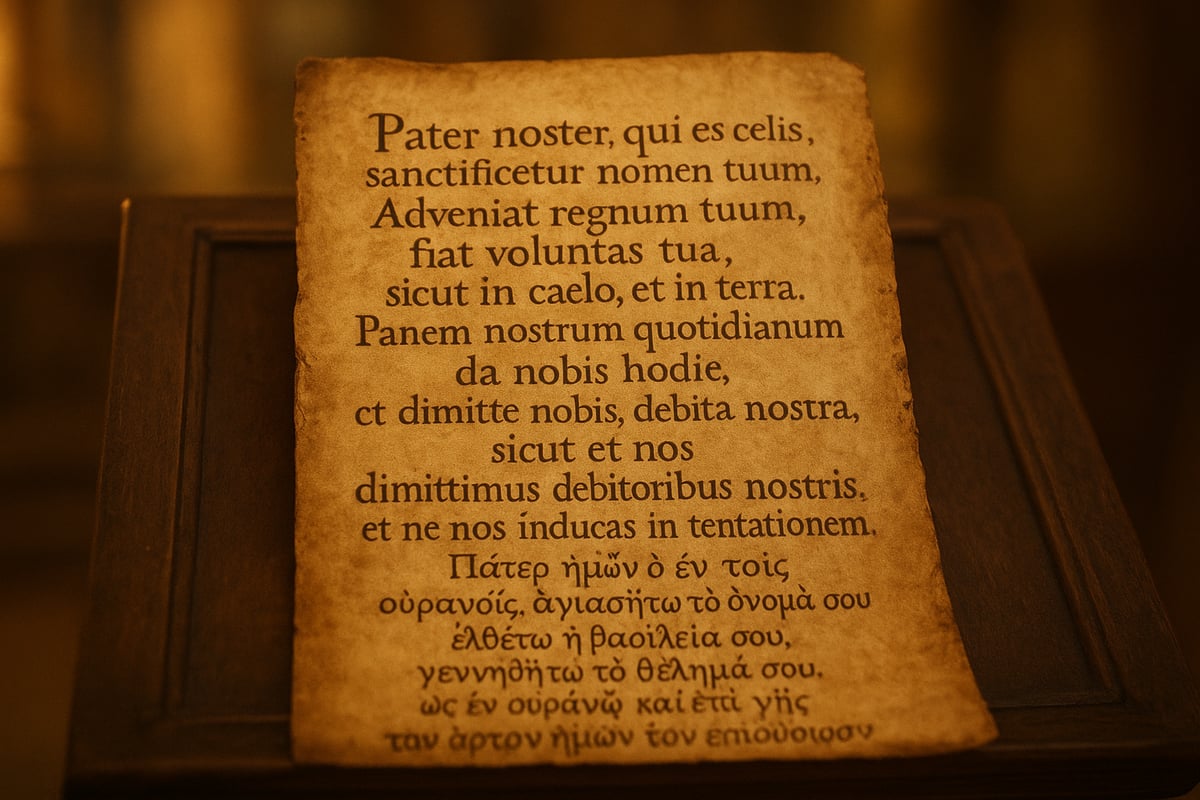 The Origins and Historical Evolution of the Our Father Prayer