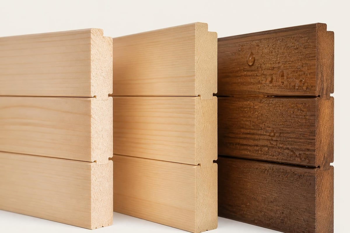 Traditional sauna construction materials comparison