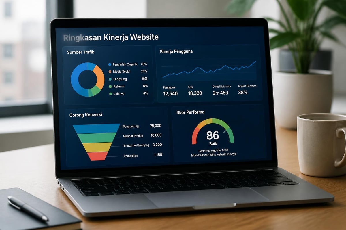 Website analytics dashboard