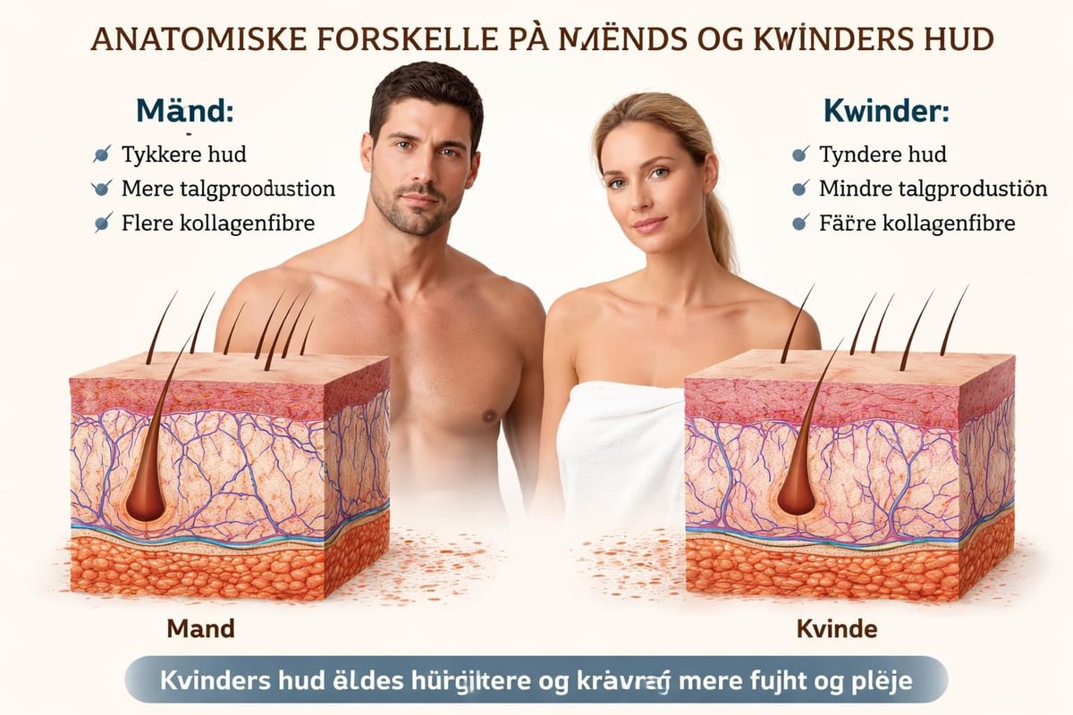 Forskelle mellem mænds og kvinders hudstruktur