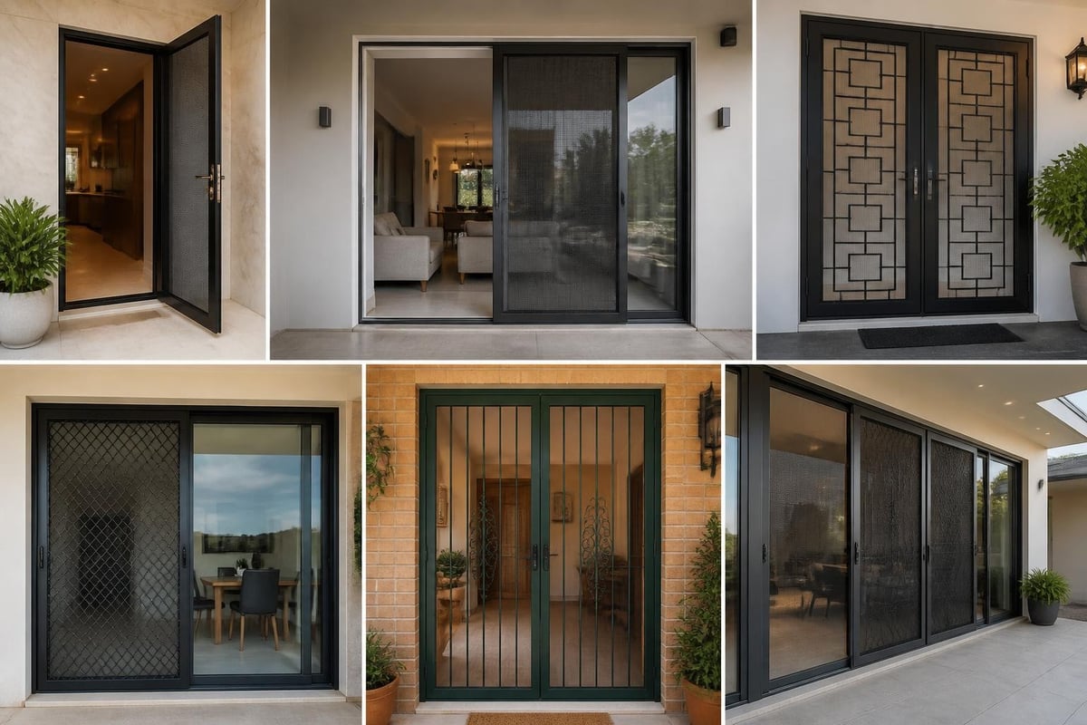 Mesh security door design options