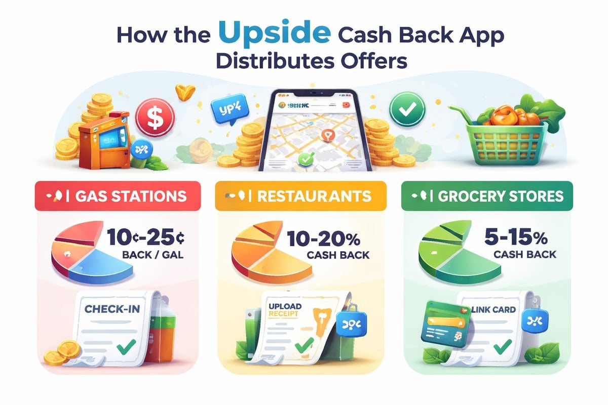 Upside app earning categories