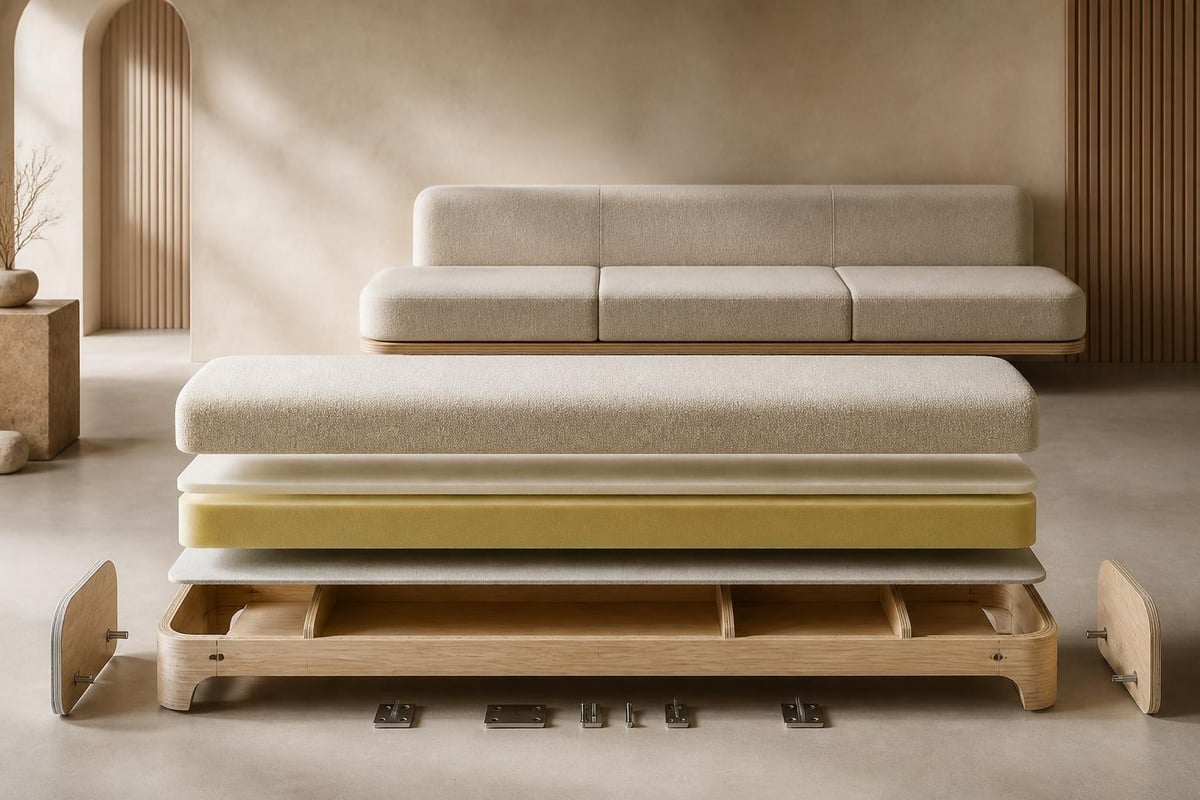 Commercial bench seating construction