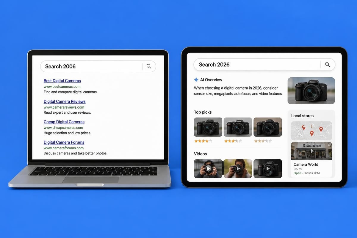 Search result page evolution