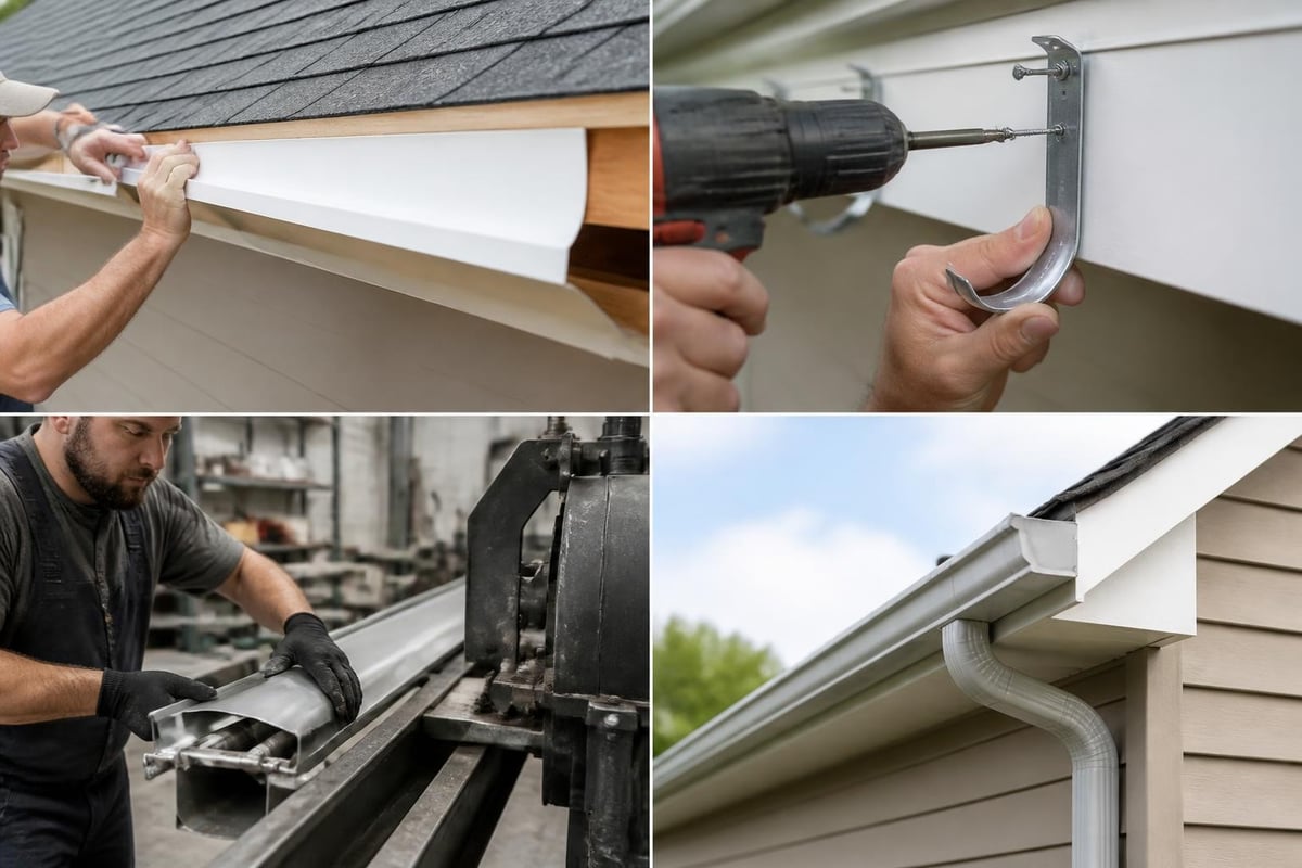 Seamless gutter installation steps