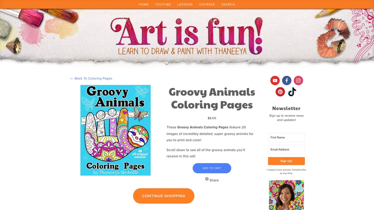 Top 10 Animals Coloring Printable Sheets for Kids 2026 - Groovy Animals Coloring Pages by Thaneeya McArdle