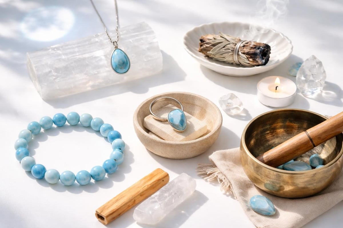 Larimar energy cleansing