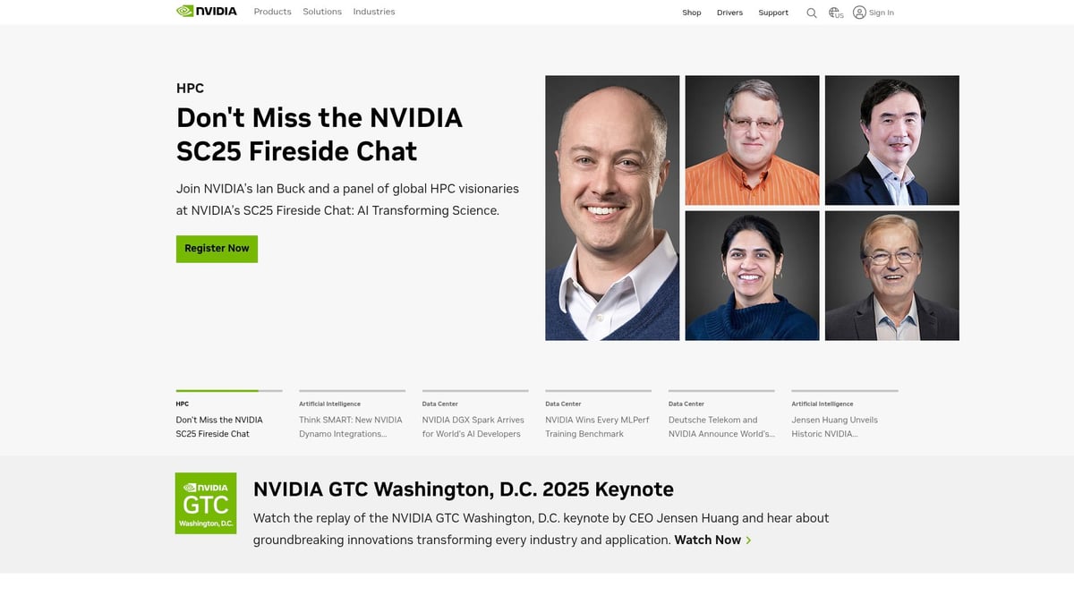 8 Must-See Top Companies Website Picks for 2025 - NVIDIA