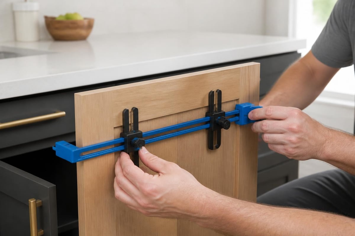 Hardware jig adjustment mechanisms