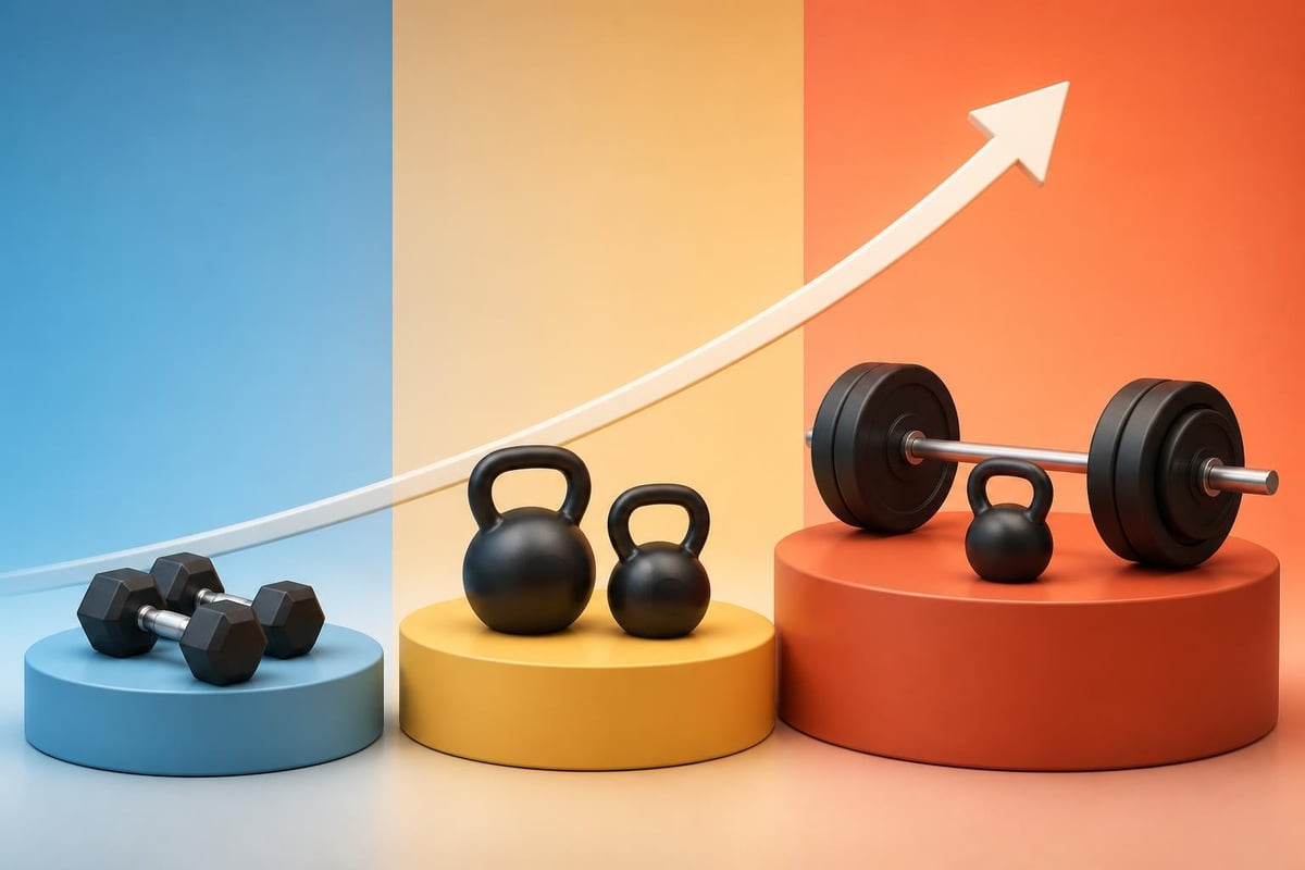 Free weight training progression