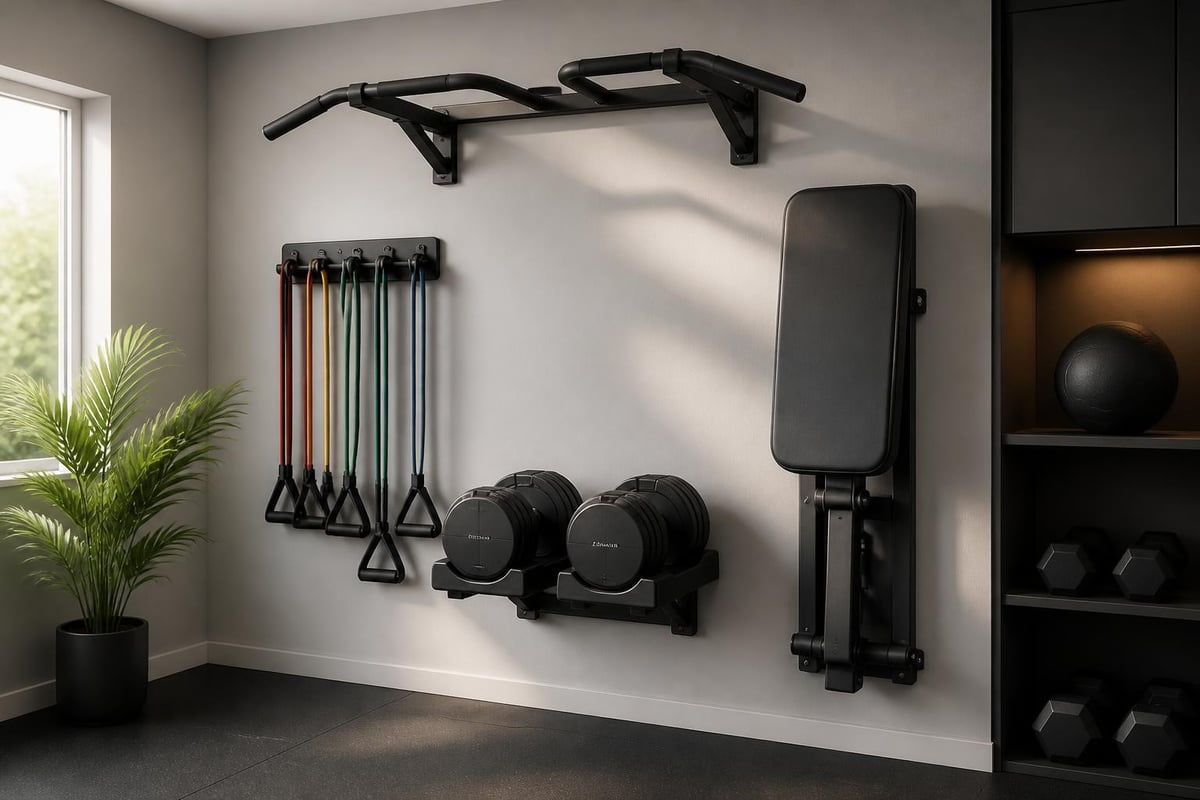 Home gym equipment layout