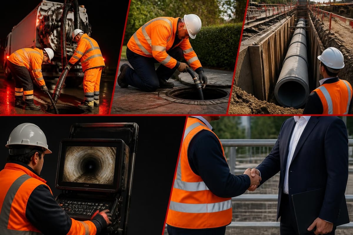 Commercial drainage service categories