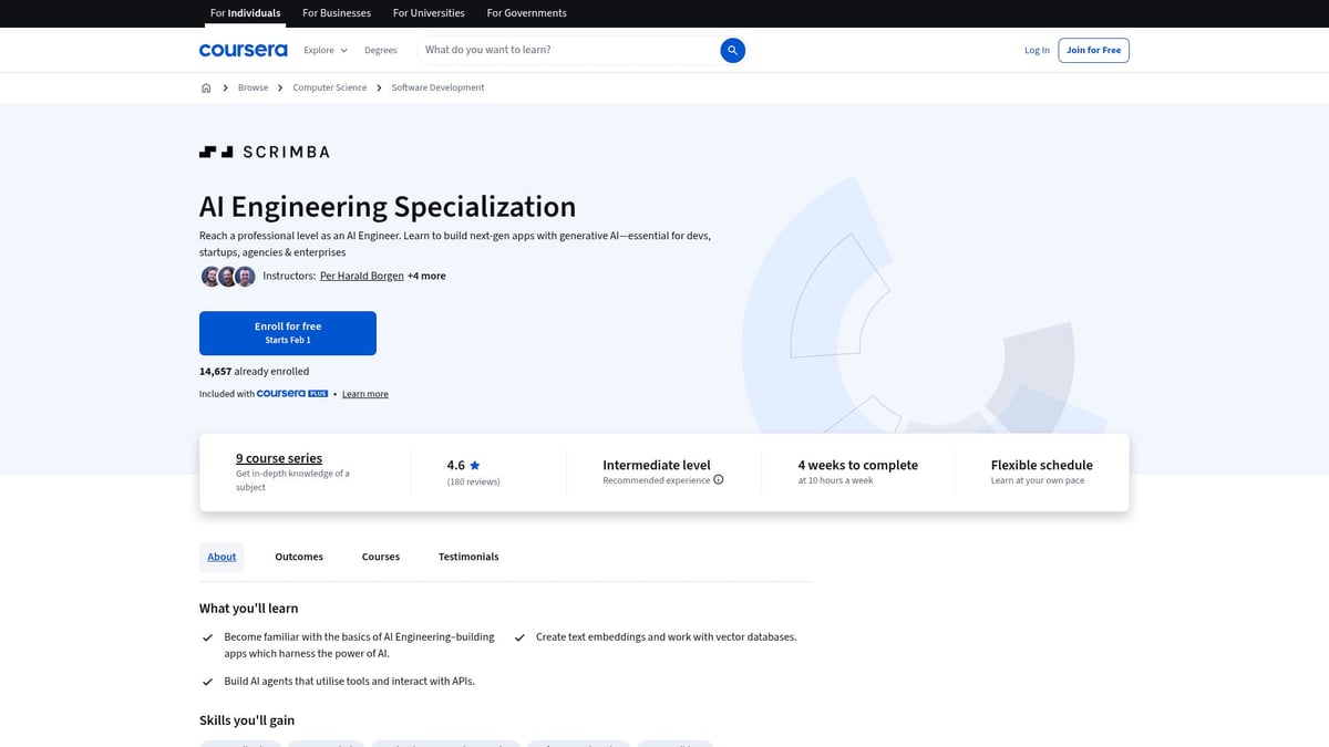 7 Essential AI Specialist Course Picks for 2026 Success - DeepLearning.AI: AI Engineering Professional Certificate