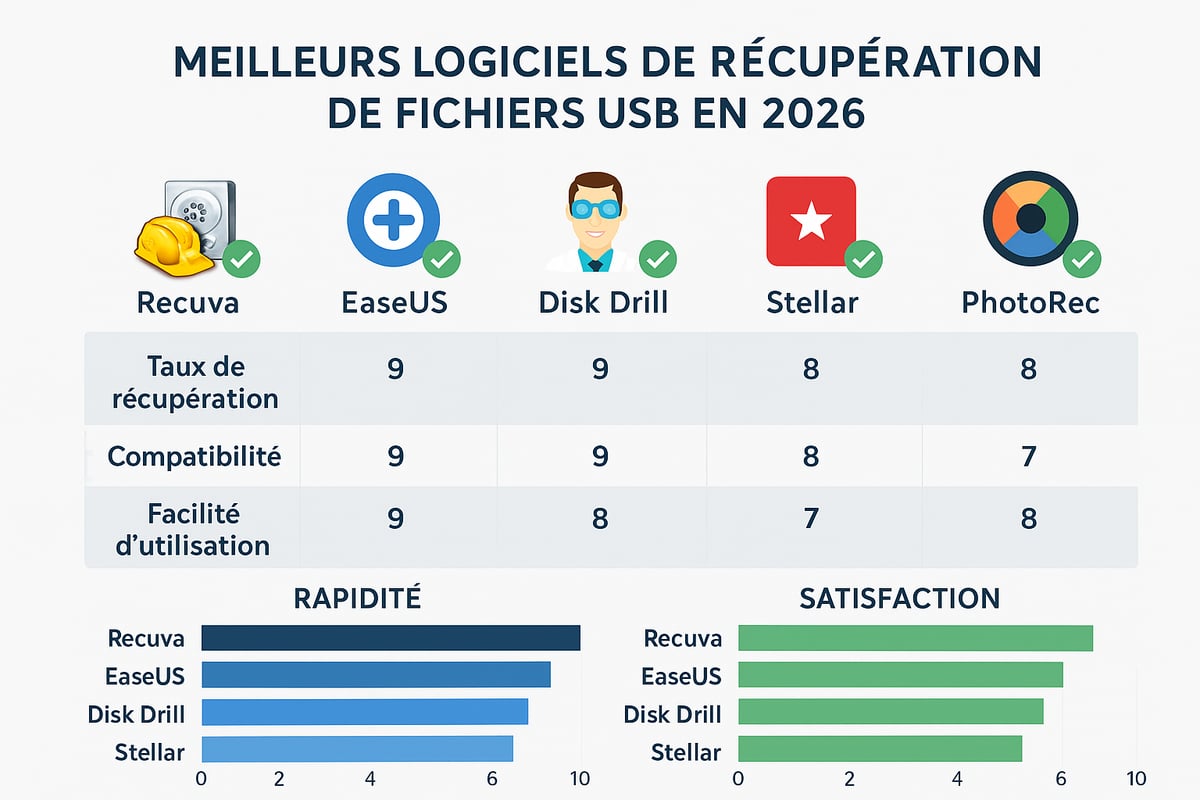 Les Meilleurs Logiciels de Récupération de Fichiers USB en 2026