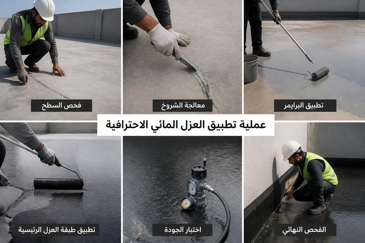 مراحل تطبيق العزل المائي